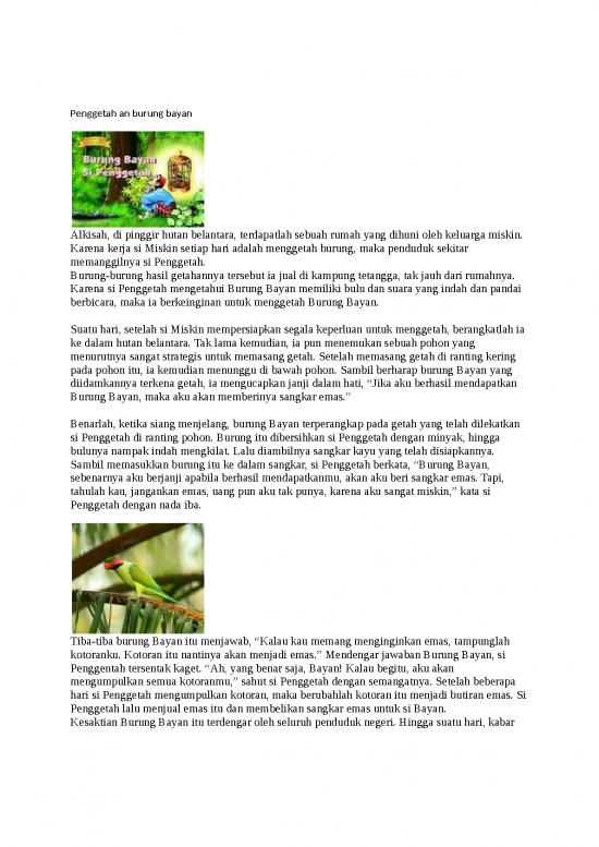 picture_Penggetah An Burung Bayan | Cerita Anak